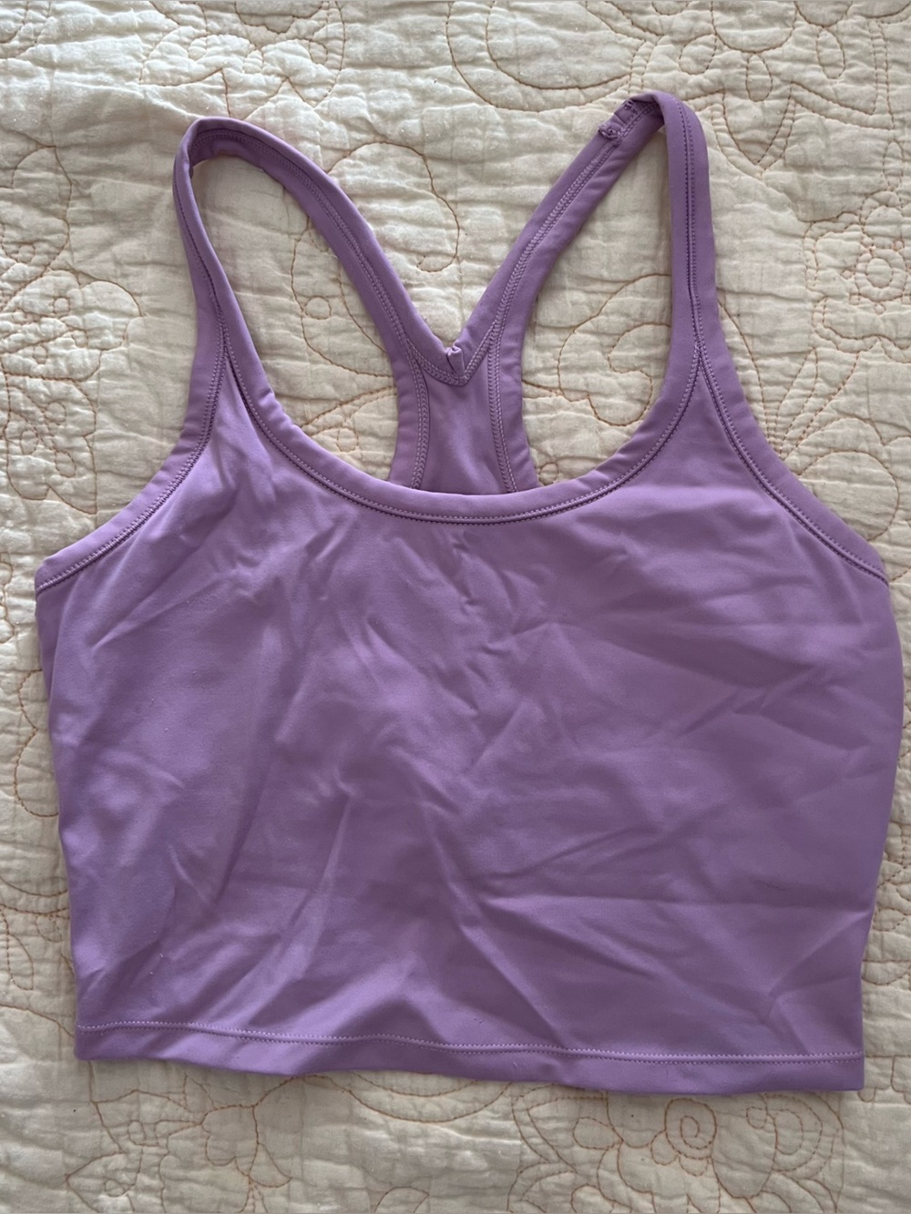 Womens Lavender Workout Bra Tank Top